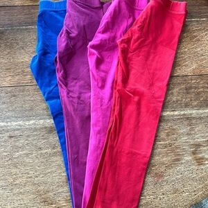 Primary Vibrant Kids Leggings 4 Pair Set!!
